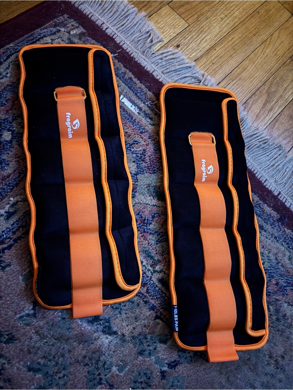 Frye Black and Orange Adjustable Wearable Weights